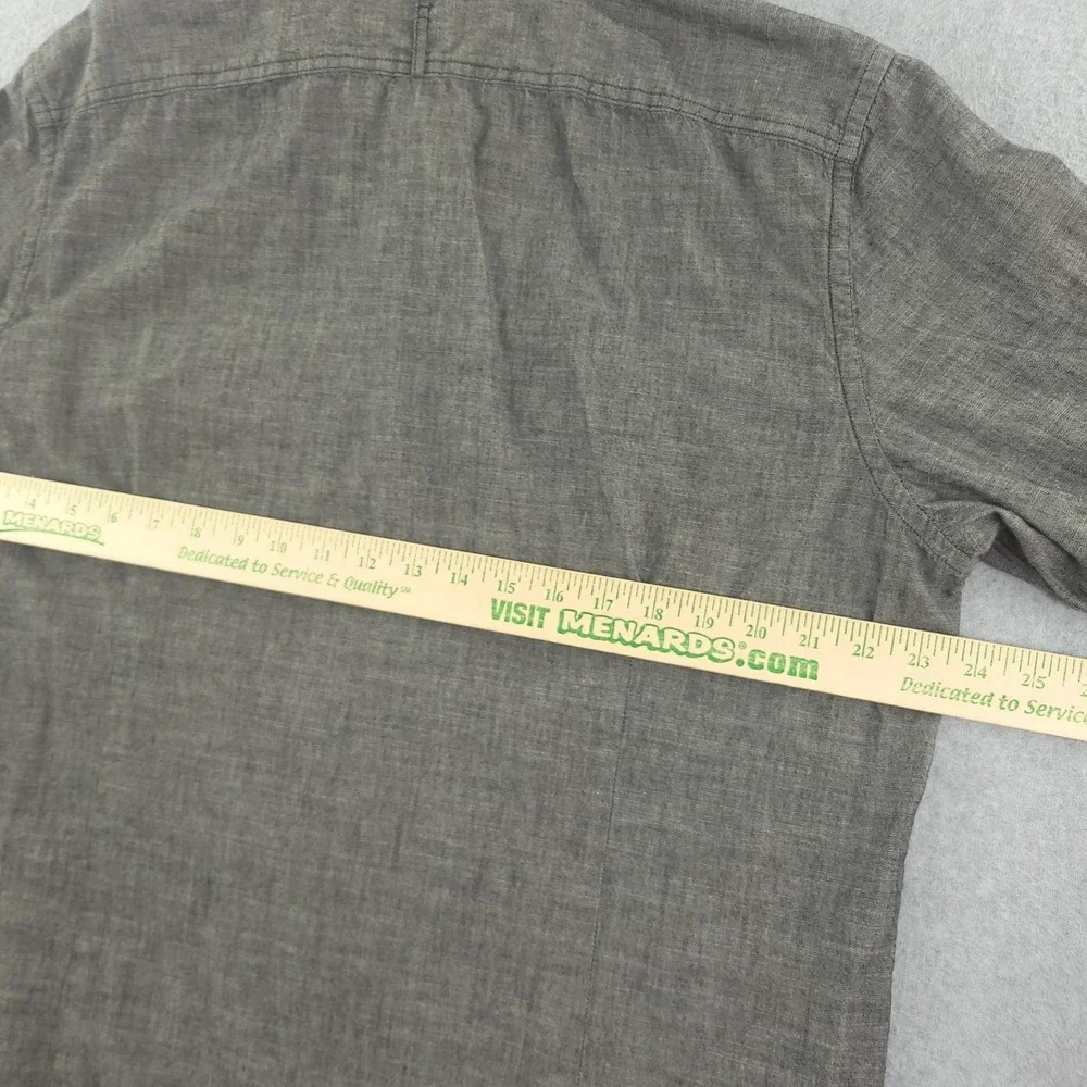 Banana Republic Shirt Mens XL Gray Chambray Long Sleeve Button Up Cotton Casual